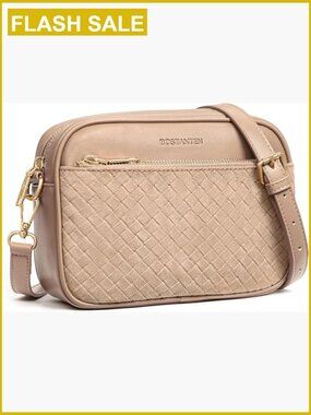 Small Crossbody Bag for Women Vegan Leather RFID Purse Faux Suede Adjustable